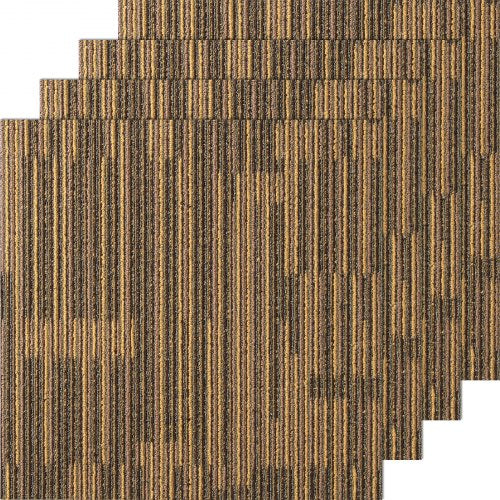 Återanvändbara mattplattor, 20"x 20" mattkvadrater med vaddering, mjuka vadderade mattplattor, enkel installation gör-det-själv för sovrum/vardagsrum (12 plattor, blandad brun)