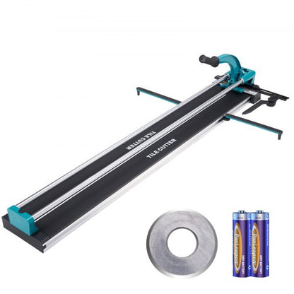 Manual Tile Cutter, 1200mm, Porcelain Ceramic Tile Cutter with Tungsten Carbide Cutting Wheel, Infrared Positioning, Anti-Skid Feet, Double Rails for professional installers or beginners