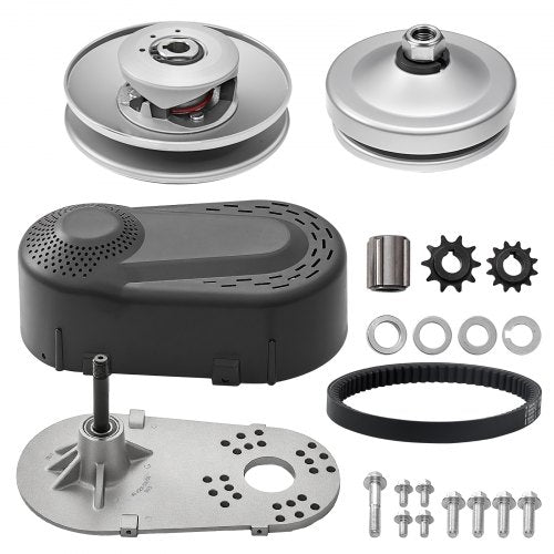 Drivkoppling, 2-8 hk motor, 2000 varv/min höghållfast drivkoppling med asymmetriskt designade hjul och robust gummirem, robust och hållbar koppling med kompletta tillbehör, passar olika motorer.