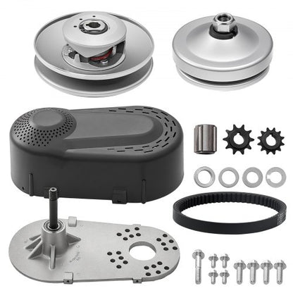 Drivkoppling, 2-8 hk motor, 2000 varv/min höghållfast drivkoppling med asymmetriskt designade hjul och robust gummirem, robust och hållbar koppling med kompletta tillbehör, passar olika motorer.