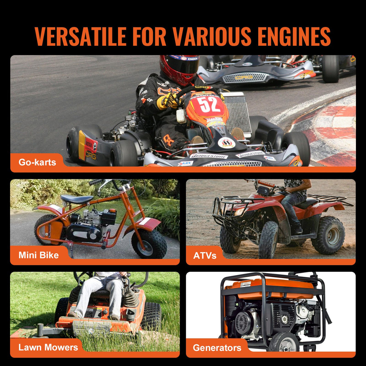 Drivkoppling, 2-8 hk motor, 2000 varv/min höghållfast drivkoppling med asymmetriskt designade hjul och robust gummirem, robust och hållbar koppling med kompletta tillbehör, passar olika motorer.
