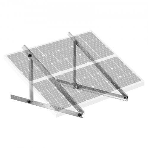 50-Inch Solar Panel Mounting Brackets, 0 to 90° Adjustable Tilt Mount Brackets Support 100-550W Solar Panels, Lightweight Aluminum Brackets with Folding Tilt Legs for RV, Roof, Boat, Off-Grid