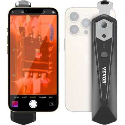 Värmekamera för Android och iOS, 256 x 192 IR-upplösning, trådlös infraröd värmekamera med WiFi och visuell kamera, 25Hz uppdateringsfrekvens, värmekamera för smartphone, -4°F-1022°F, IP54