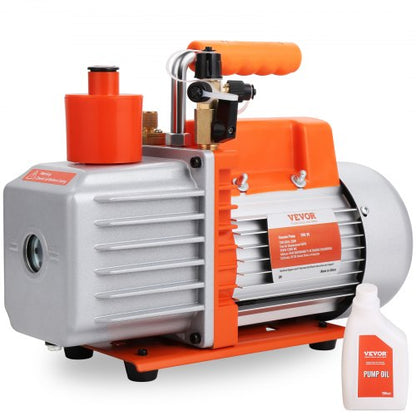 5 CFM vakuumpump luftkonditioneringsvakuumpump 2-stegs roterande lamell HVAC