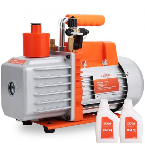 7 CFM vakuumpump luftkonditioneringsvakuumpump 2-stegs roterande lamell HVAC