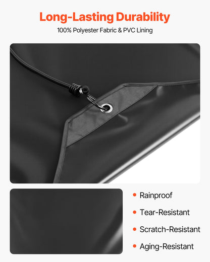 Air Conditioner Cover for Outside Units, 810 x 810 mm Central AC Cover for Air Conditioning Unit, Top Universal Mesh Defender Rainproof Easy Install for Outdoor Outside All Seasons, Black