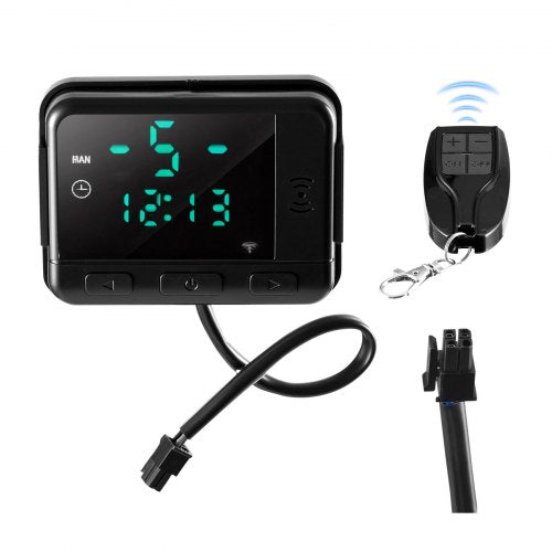 Dieselluftvärmareregulator, DC5V universal dieselluftvärmareregulator termostatbrytare, parkeringsvärmareregulatorer med LCD-skärm och fjärrkontroll, passar för 2KW/5KW/8KW dieselvärmare