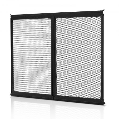 Skydd för husbilsdörr, 622,3 x 508 mm dörrgaller, enkel att installera och demontera, förstärkt andningsbart skyddsnät, aluminiumlegering, ingångsskydd för husdjur, svart