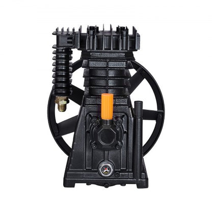 Luftkompressorpumphuvud, 3 hk 5,8 CFM vid 90 PSI, tvåcylindrigt oljesmord luftkompressorkolvpumphuvud, enstegs aluminiumluftkompressorpump med max. 116 PSI tryck