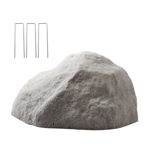Konststensskydd, Konststensskydd för utomhusbruk, Realistisk naturlig textur, Lätt och väderbeständig konstgjord sten för landskapsarkitektur, trädgårdsdekor, Mörkgrå, Mellanstorlek