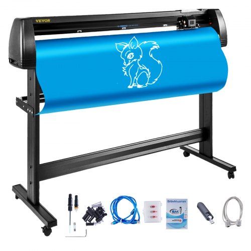 Vinylskärare/plotter 53” Signmaster-programvara Skyltmaskin 1350 mm pappersmatning Vinylskärare/plotter med stativ (53” 1350 mm)