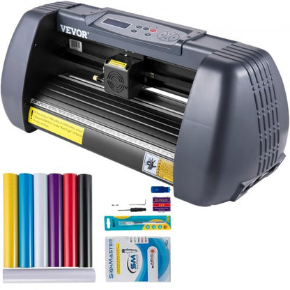 Vinylskärmaskin, 375 mm vinylskrivare, maximal pappersmatning 14-tums plotterskrivare med justerbar kraft och hastighet Vinylskärmaskin för skylttillverkning Vinylplotterskärmaskin