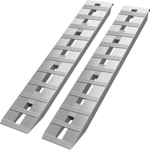 152.4 x 30.5 cm Aluminum Trailer Ramps 2721.6 kg Total Beavertail Hook End 1 Pair 2 Ramps
