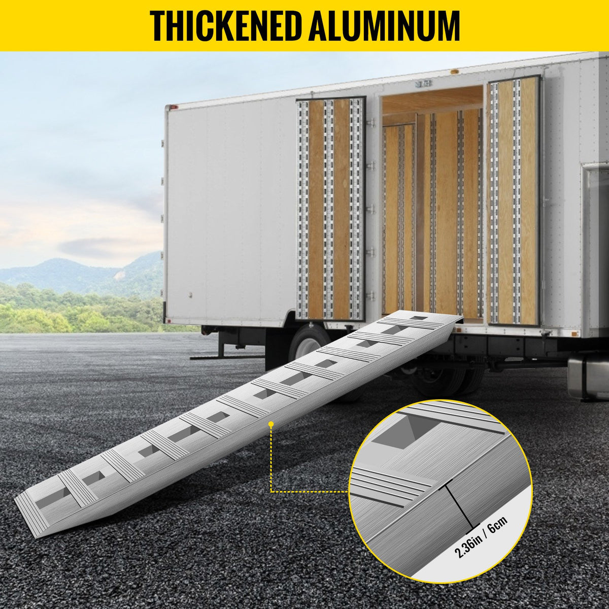 152,4 x 30,5 cm aluminiumramper 2721,6 kg totalt Beavertail krokända 1 par 2 ramper