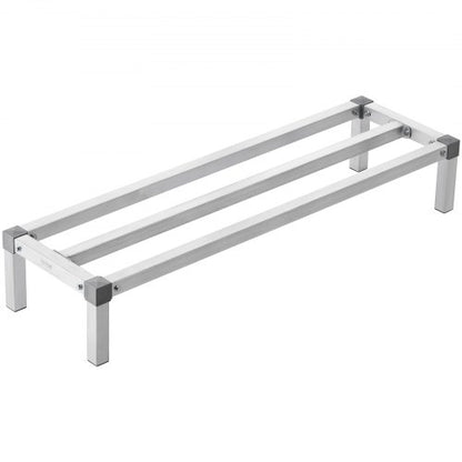 Aluminiumställ för lastutrymme, 112 x 36 cm kommersiellt golvställ för livsmedel, 20 cm från golvet, helsvetsat förvaringsställ i aluminium med en kapacitet på 450 kg, för förvaring i restauranger, kök, garage och fordon