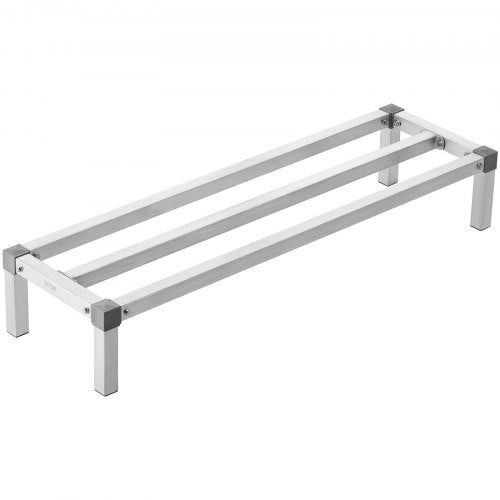 Aluminiumställ för lastutrymme, 112 x 36 cm kommersiellt golvställ för livsmedel, 20 cm från golvet, helsvetsat förvaringsställ i aluminium med en kapacitet på 450 kg, för förvaring i restauranger, kök, garage och fordon