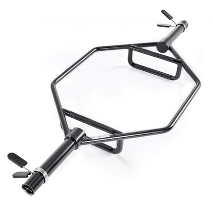 Trap Bar Hex Bar, 50 mm sexkantsstång, 360 kg kapacitet Shrug Bars med räfflade grepp, tyngdlyftnings- och styrketräningsutrustning, hemmagym för knäböj, marklyft, axelpress, svart
