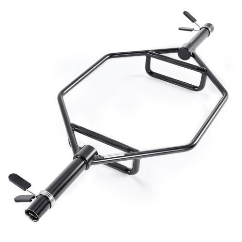 Trap Bar Hex Bar, 50 mm sexkantsstång, 360 kg kapacitet Shrug Bars med räfflade grepp, tyngdlyftnings- och styrketräningsutrustning, hemmagym för knäböj, marklyft, axelpress, svart