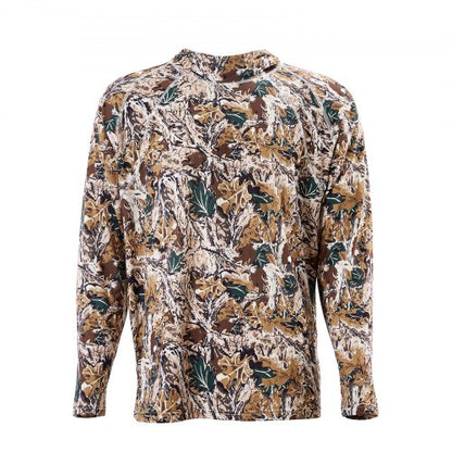 Camo-huvtröja, extra stor storlek, herrtröja med huva, fukttransporterande och andningsbar, snabbtorkande, vandrings- och fisketröja med huva, långärmade jakttröjor för vår- och sommararbete utomhus