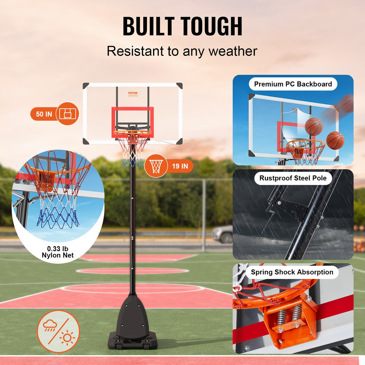 Basketkorg, 2,1-3 meter justerbar höjd, bärbar ryggstavla, 136 cm basketkorg och mål, basketset för barn och vuxna med hjul, stativ och fyllbar bas, för utomhus-/inomhusbruk