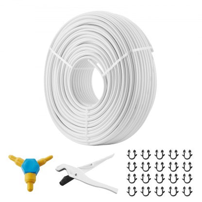 PEX-AL-PEX-rör, 200 m, 16 mm diameter aluminium-plastkompositrör Syrebarriär Värmegolv PEX-rör, 2 mm tjocklek Värmegolv VVS Inre aluminiumlager PEX-slang Rör