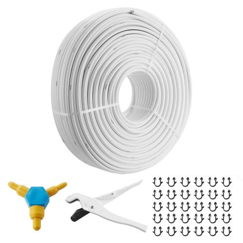 PEX-AL-PEX Tube, 300 m, 16 mm Diameter Aluminum-Plastic Composite Pipe Oxygen Barrier Radiant Floor PEX Pipe, 2 mm Thickness Radiant Heat Floor Plumbing Inner Aluminum Layer PEX Tubing Pipe