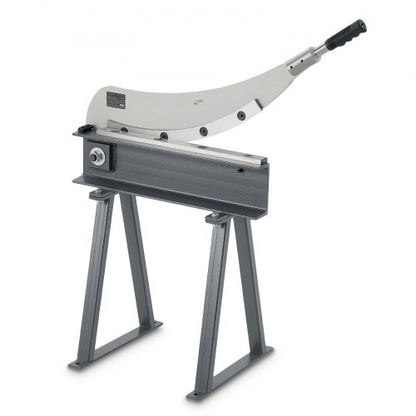 Giljotinsax, 500 mm bäddbredd bänkskärare, manuell handplåtsax för metallplåtbearbetning, med Q235-material, hög precision, stativ, för kretskort, aluminium, stål, koppar, plast