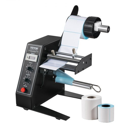 Automatisk etikettdispenser, bredd 15–125 mm, längd 3–150 mm, automatisk etikettborttagare och etikettsepareringsmaskin, hastighetsjusterbar etikettapplikator, automatisk räkning 0–999999