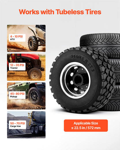 Luftfyllare för däckpärlor, 18,9 l, kraftigt däckpärlsprängverktyg, 87–116 psi arbetstryck, luftfylld sittpumpare för pickup, lastbil, ATV, jeep, skåpbil, trädgårdstraktor, husbil, röd