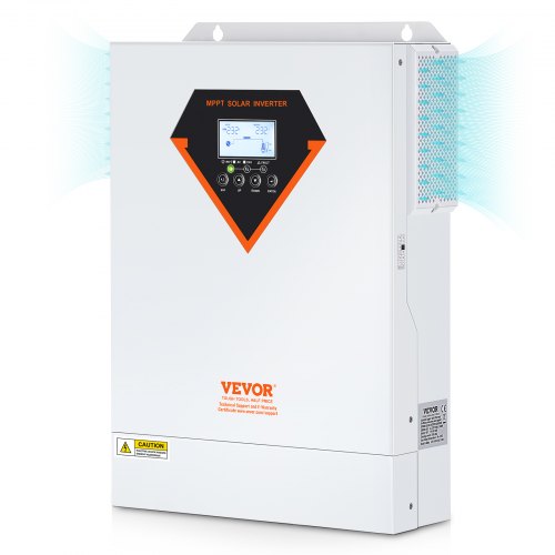 Hybrid solväxelriktare, 5500W, ren sinusvågsladdare för off-grid-växelriktare, 230V AC allt-i-ett-växelriktare med inbyggd 100A MPPT solladdningsregulator, stöd för hybridladdning av solenergi.