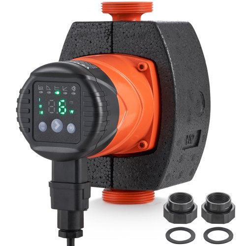 LPS25-8BP-180 Varmvattencirkulationspump, 220V, 60W 67 L/min Högeffektiv cirkulationspump, EMC Automatisk vattencirkulationspump 38 mm (1,5") Gängad NPT-cirkulationspump för varmvattenberedare