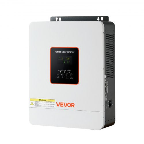 3000W Hybrid Solar Inverter, 24V DC to 230V AC, Pure Sine Wave Power Inverter Charger, Built-in 80A MPPT Solar Controller, Compatible with Lead Acid Lithium Battery, for Home, Camper, Off-Grid