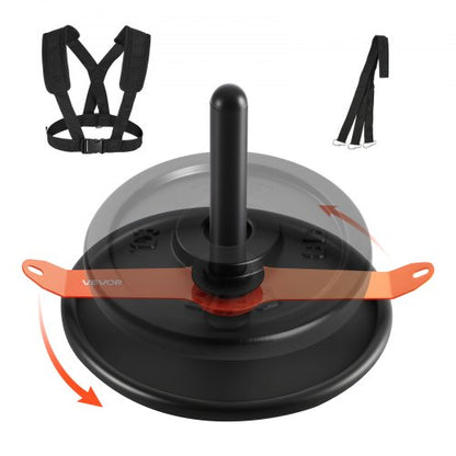 Weight Sled, Steel Power Sled, Fitness Strength Training Sleds for Athletic Exercise Speed Improvement, Workout Fitness Equipment with Harness, Compatible with 51 mm Weight Plate, Orange & Black