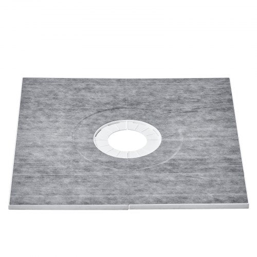 Duschkantsats, 914x914 mm duschkarmsats med 160 mm centralt avlopp, lätta EPS-duschinstallationssatser med 2 vattentäta dukar, sluttande duschkar för badrum