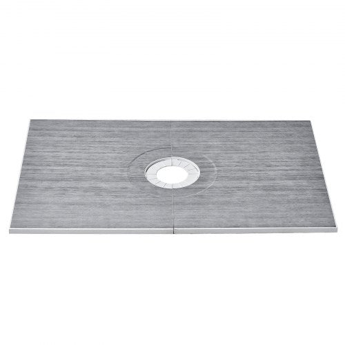 Duschkantsats, 1524x965 mm duschkarmsats med 160 mm centralt avlopp, lätta EPS-duschinstallationssatser med 2 vattentäta dukar, sluttande duschkar för badrum