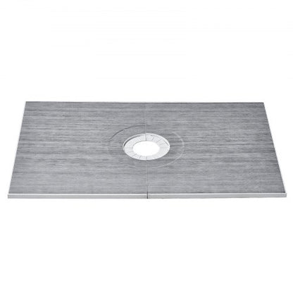 Duschkantsats, 1524x965 mm duschkarmsats med 160 mm centralt avlopp, lätta EPS-duschinstallationssatser med 2 vattentäta dukar, sluttande duschkar för badrum