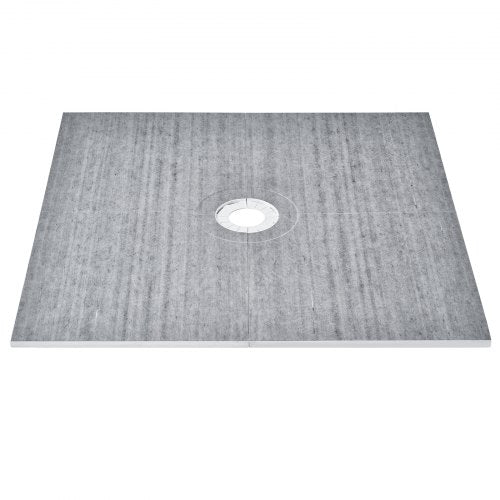 Duschkantsats, 1828x1828 mm duschkara med 160 mm centralt avlopp, lätta EPS-duschinstallationssatser med 2 vattentäta dukar, sluttande duschkar passar för badrum