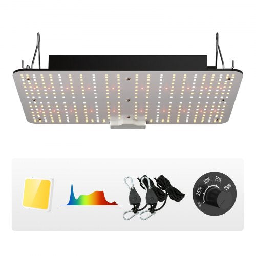 LED-växtlampa, 150W fullspektrum dimbar, högavkastande Samsung 2B1B diodväxtlampa för inomhusväxter, plantor, grönsaker och blommor, växthusodling, kedjedrivare för 3 x 3 fot odlingstält