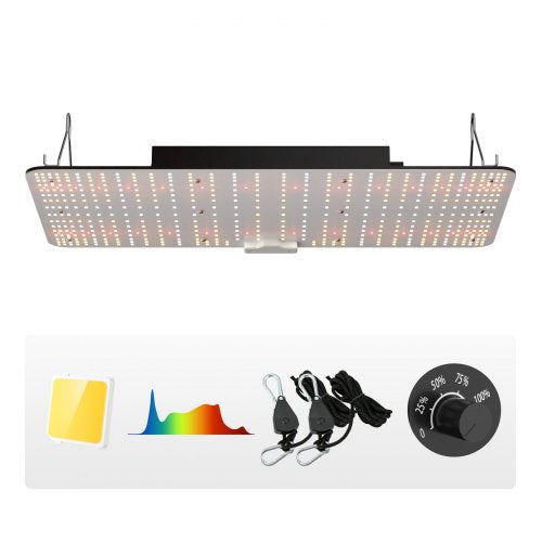LED-växtlampa, 200W fullspektrum dimbar, högavkastande Samsung 2B1B diodväxtlampa för inomhusväxter, plantor, grönsaker och blommor i växthus, kedjedrivare för 2x4/3x3 fot odlingstält