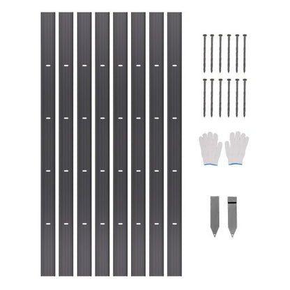 Metallkantlist, 8-pack 72 tum rostbeständig aluminiumlegering landskapskantlist, böjbar trädgårdskant, kraftig gräsmatta kantstaket för blomsterrabatt gårdsgång
