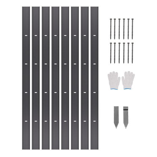Metallkantlist, 8-pack 72 tum rostbeständig aluminiumlegering landskapskantlist, böjbar trädgårdskant, kraftig gräsmatta kantstaket för blomsterrabatt gårdsgång