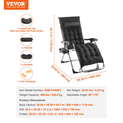 Zero Gravity-fåtölj 66 cm Zero Gravity-fåtölj för inomhusbruk och utomhusbruk