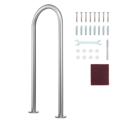Poolräcke, 36 x 13 tum poolräcke, aluminium med bottenplatta för inomhus-/utomhuspooler, humaniserat säkerhetsräcke för pooldäck, rostfritt stödhandtag med tillbehör för spa-bryggor