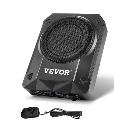 8" 800W subwoofer för undersätet, smala, drivna subwoofers för bil under sätet, inbyggd lågprofilsubwooferförstärkare, hög-/lågnivåingång och volymkontroll för stadsjeepar, bil, lastbil, husbil