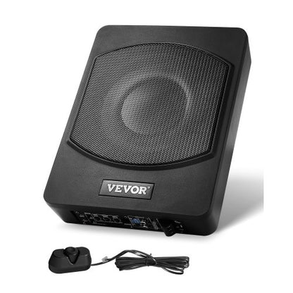 10" 240W subwoofer för undersätet, smala, drivna subwoofers för bil under sätet, inbyggd lågprofilsubwooferförstärkare, hög-/lågnivåingång och volymkontroll för stadsjeepar, bil, lastbil, husbil