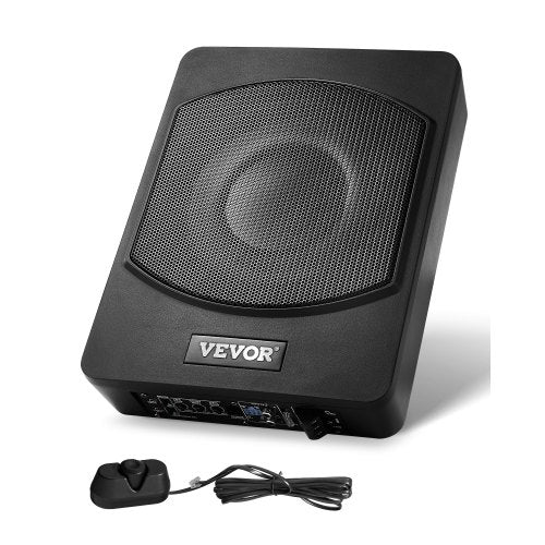 10" 240W subwoofer för undersätet, smala, drivna subwoofers för bil under sätet, inbyggd lågprofilsubwooferförstärkare, hög-/lågnivåingång och volymkontroll för stadsjeepar, bil, lastbil, husbil