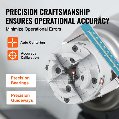 KP96 Lathe Chuck, 4-Jaw 9.5 cm Diameter, Metal Lathe Chuck Turning Machine Accessories, Self-centering Tool, for Lathe, Precision Machining, Grinding Machines, Milling Machines