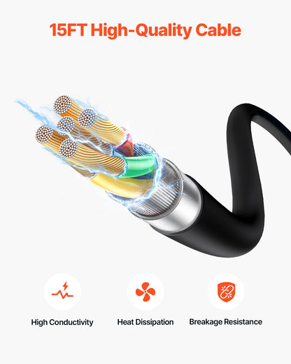 250A MIG-svetspistol med 4,5 m kabel, kompatibel med Millermatic 200, 210, 212, 250, 250X, 251, 252 svetsar, lämplig för 0,030", 0,035" och 0,045" svetstrådar