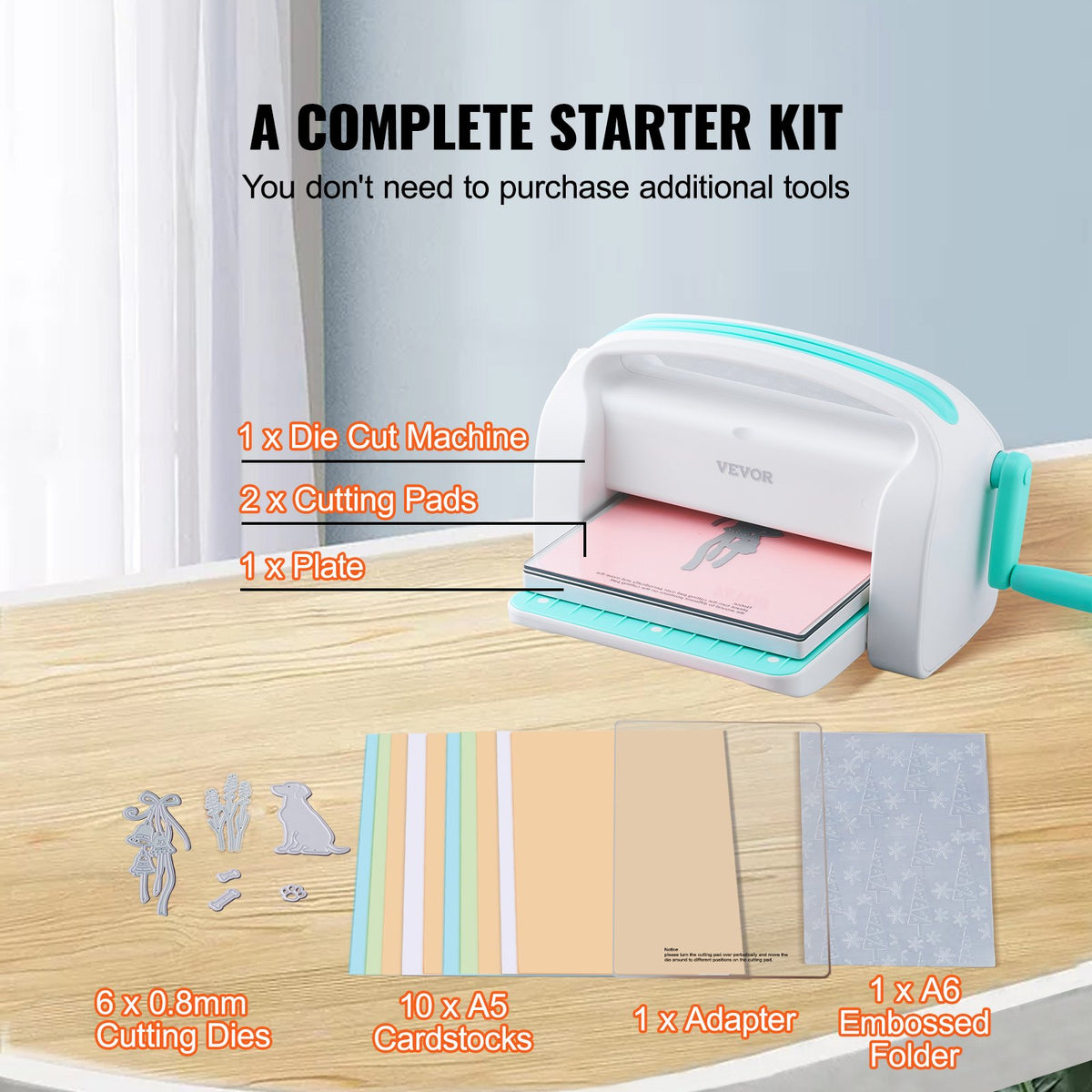 Manual Die Cutting Embossing Machine 22.9 cm Opening For Art Craft Scrapbooking