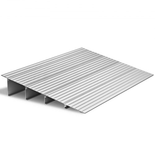 Tröskelramp, 115 mm höjd, tröskelramp i aluminiumlegering, nominell lastkapacitet 363 kg, handikappramper för hemmet, steg för rullstolar, skotrar, elstolar, rullatorer, cykel, trehjuling